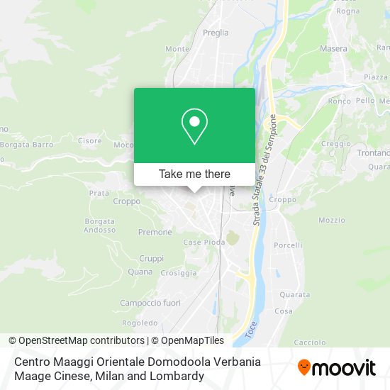 Centro Maaggi Orientale Domodoola Verbania Maage Cinese map
