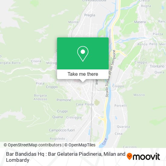 Bar Bandidas Hq : Bar Gelateria Piadineria map