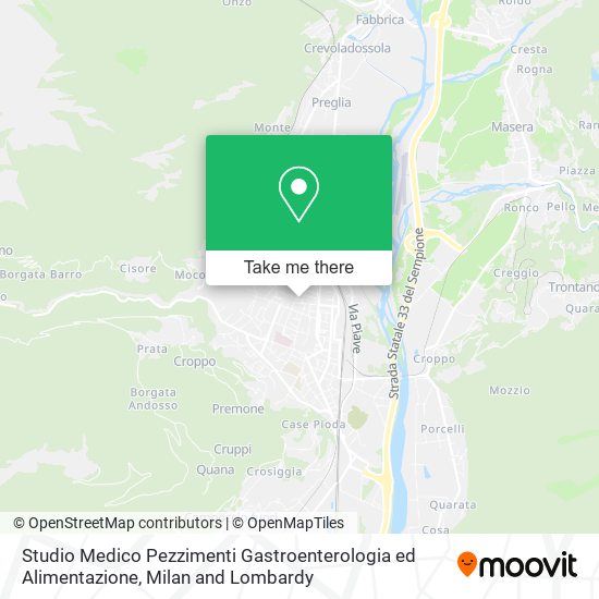 Studio Medico Pezzimenti Gastroenterologia ed Alimentazione map