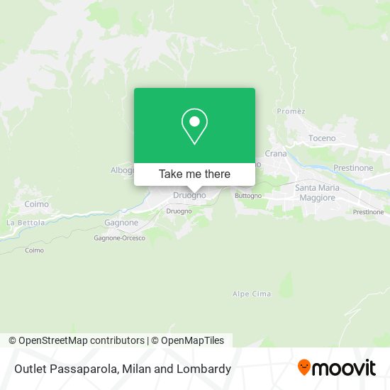Outlet Passaparola map