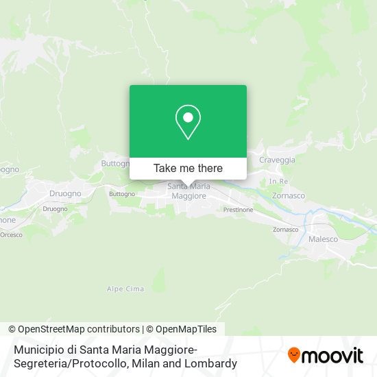 Municipio di Santa Maria Maggiore-Segreteria / Protocollo map