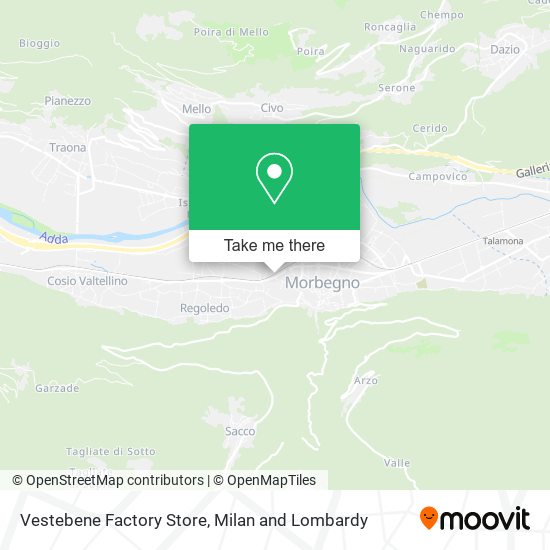 Vestebene Factory Store map