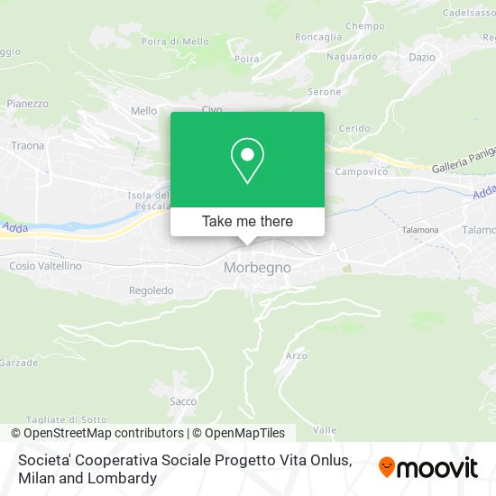 Societa' Cooperativa Sociale Progetto Vita Onlus map