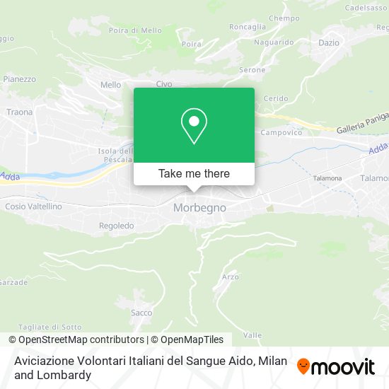 Aviciazione Volontari Italiani del Sangue Aido map