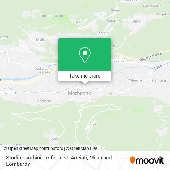 Studio Tarabini Profeionisti Aociati map