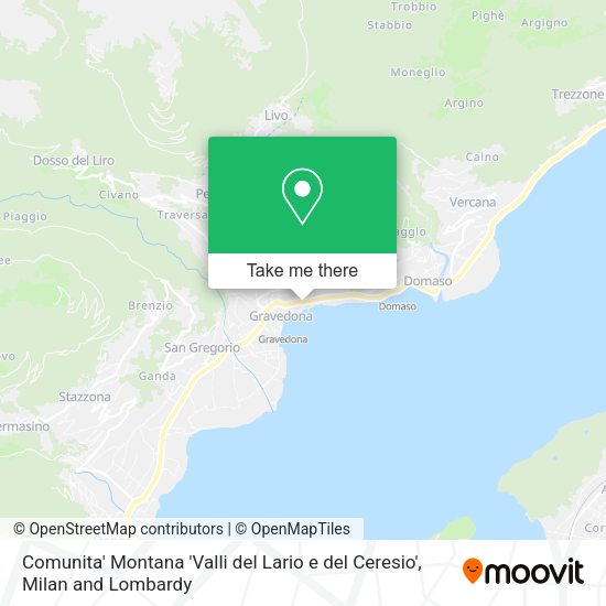 Comunita' Montana 'Valli del Lario e del Ceresio' map
