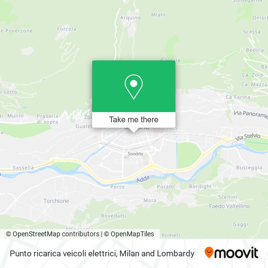 Punto ricarica veicoli elettrici map