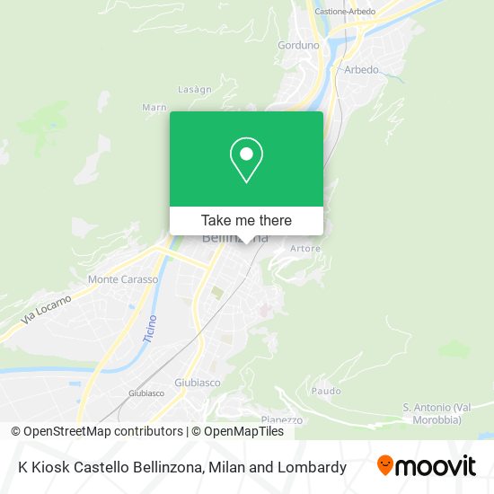 K Kiosk Castello Bellinzona map