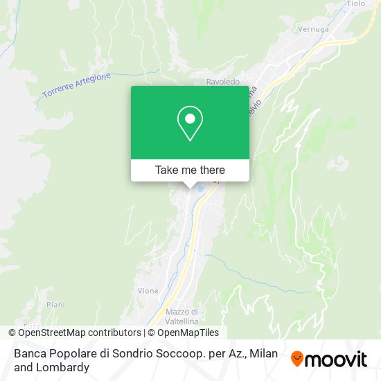 Banca Popolare di Sondrio Soccoop. per Az. map