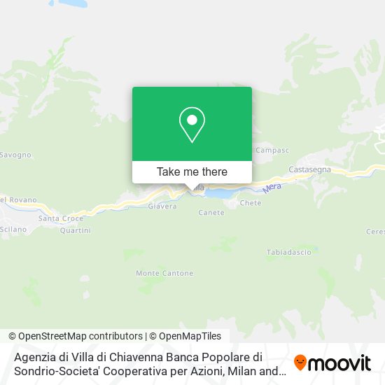 Agenzia di Villa di Chiavenna Banca Popolare di Sondrio-Societa' Cooperativa per Azioni map