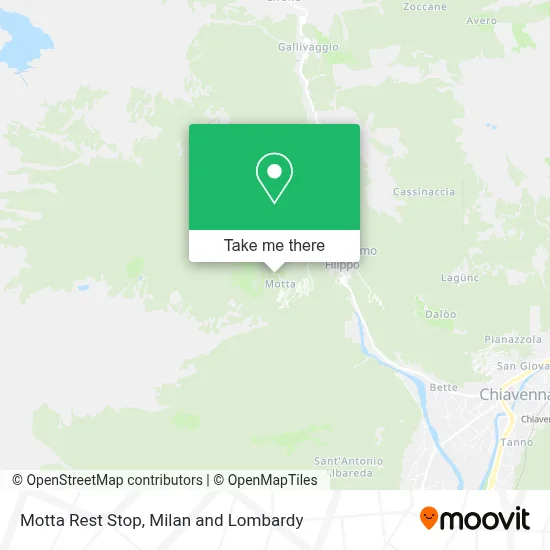 Motta Rest Stop map
