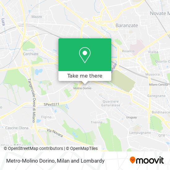 Metro-Molino Dorino map