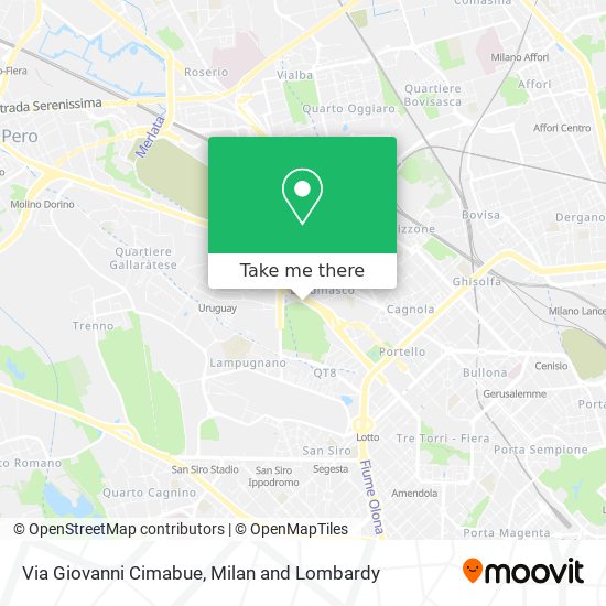 Via Giovanni Cimabue map