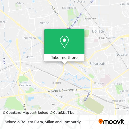 Svincolo Bollate-Fiera map