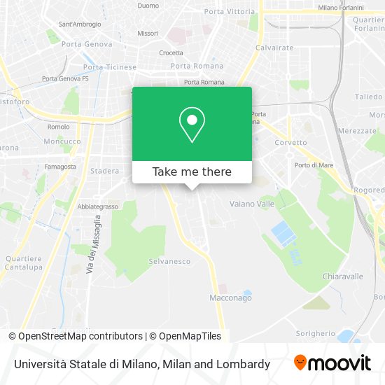 Università Statale di Milano map