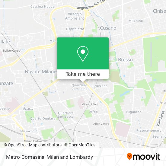 Metro-Comasina map