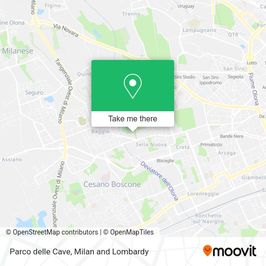 Parco delle Cave map