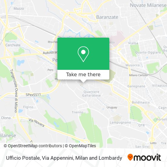 Ufficio Postale, Via Appennini map