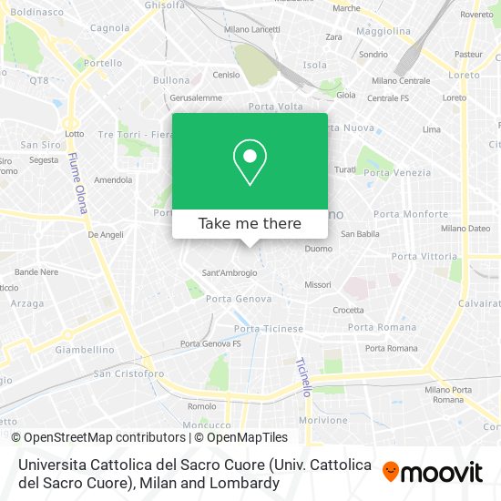 Universita Cattolica del Sacro Cuore map