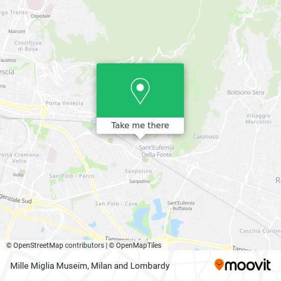Mille Miglia Museim map
