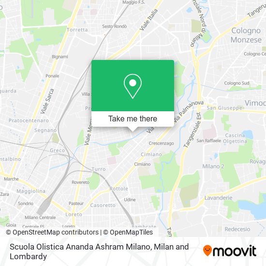 Scuola Olistica Ananda Ashram Milano map