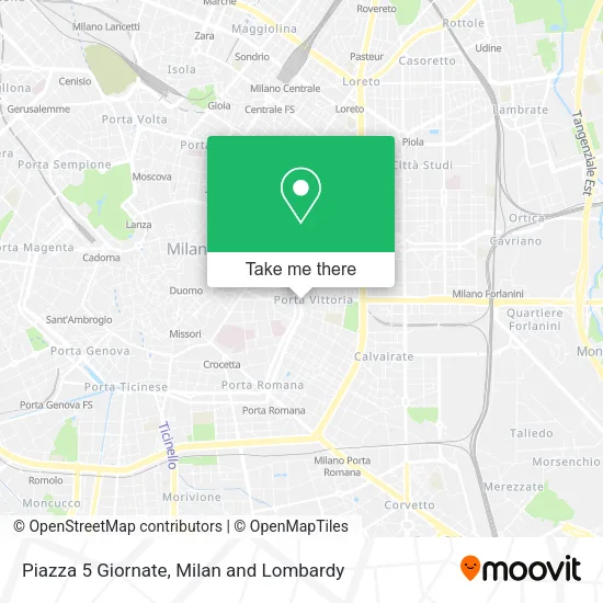 Piazza 5 Giornate map