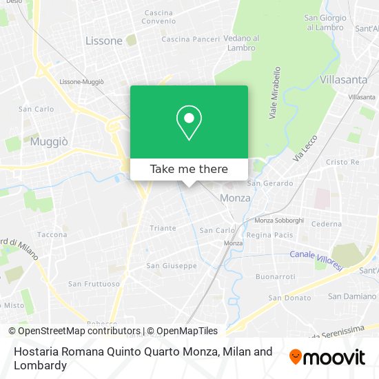 Hostaria Romana Quinto Quarto Monza map