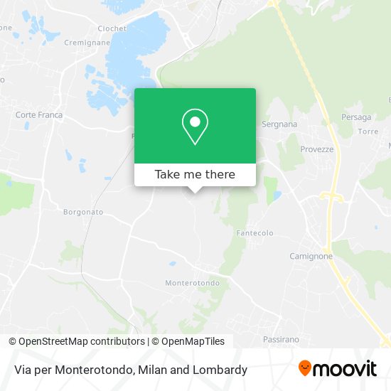 Via per Monterotondo map