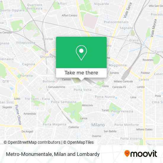 Metro-Monumentale map