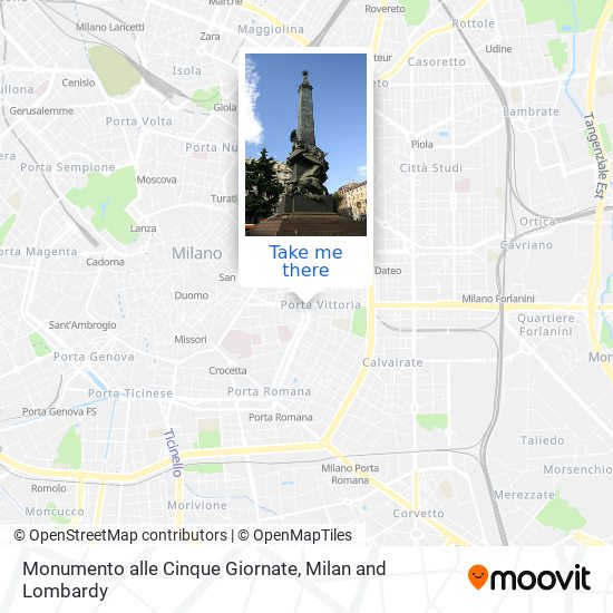 Monumento alle Cinque Giornate map