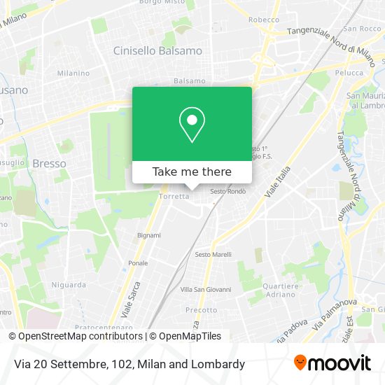 Via 20 Settembre, 102 map