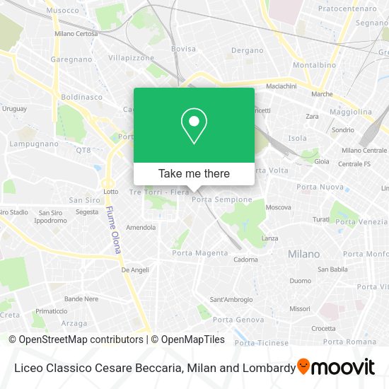 Liceo Classico Cesare Beccaria map