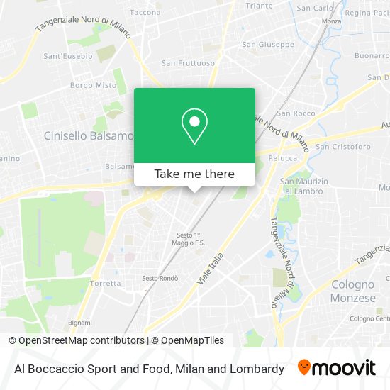 Al Boccaccio Sport and Food map