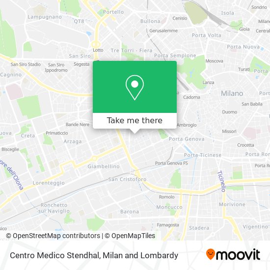 Centro Medico Stendhal map