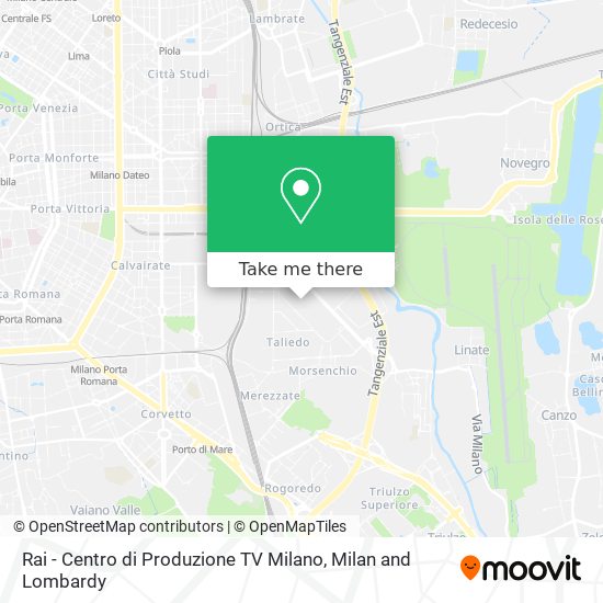 Rai - Centro di Produzione TV Milano map