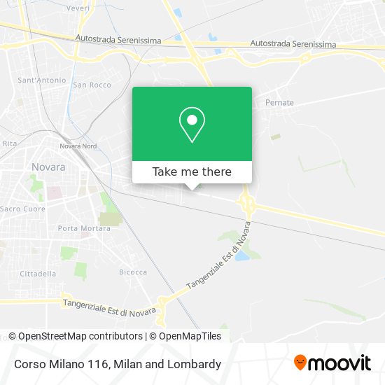 Corso Milano 116 map