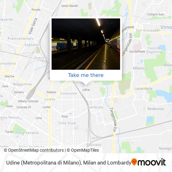 Udine (Metropolitana di Milano) map