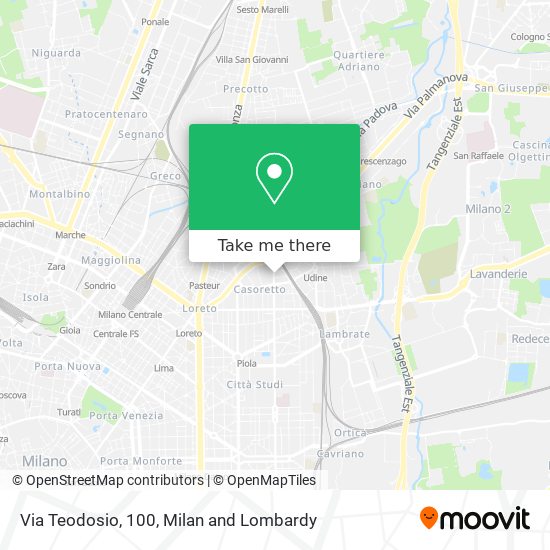 Via Teodosio, 100 map