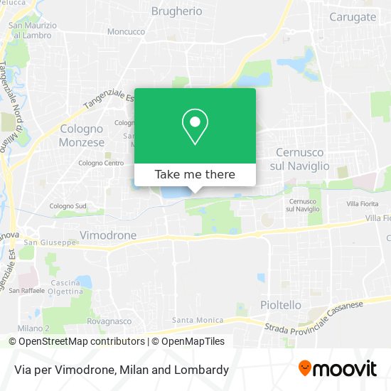 Via per Vimodrone map