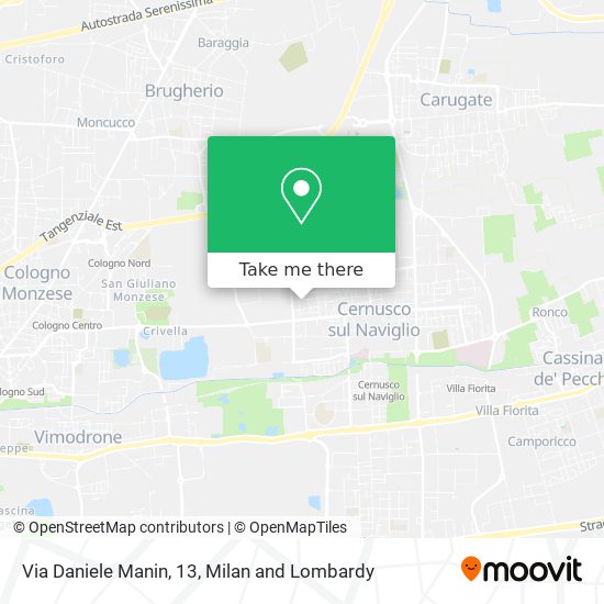 Via Daniele Manin, 13 map