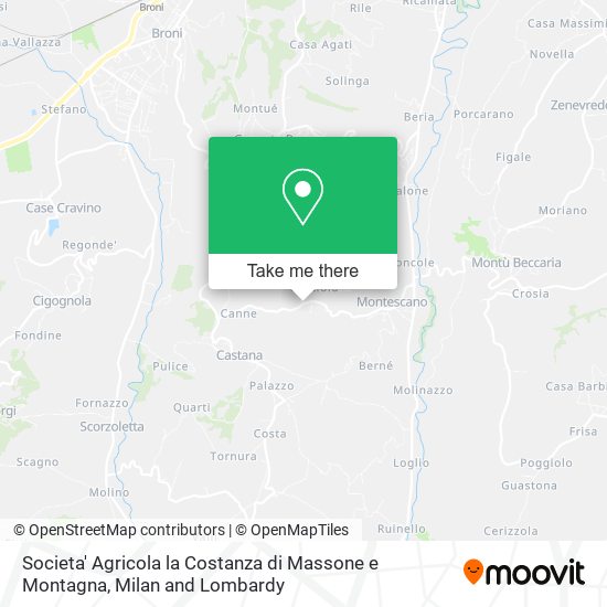 Societa' Agricola la Costanza di Massone e Montagna map