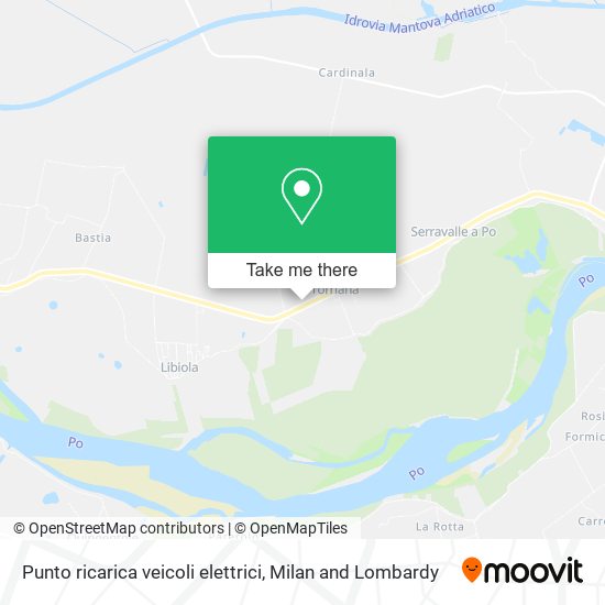 Punto ricarica veicoli elettrici map