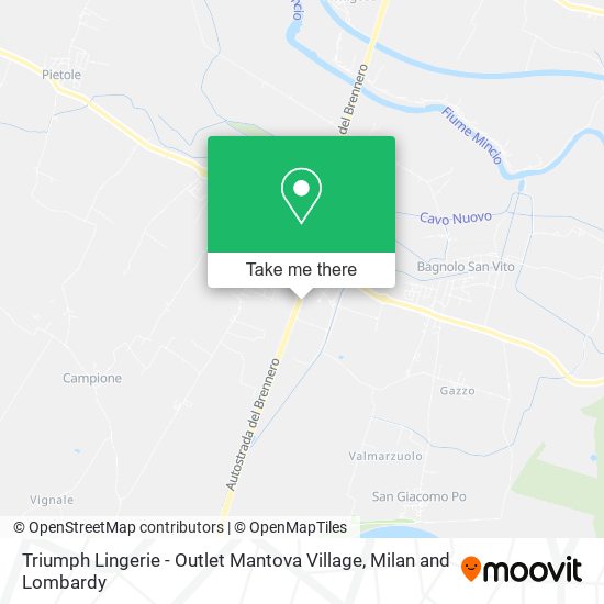 Triumph Lingerie - Outlet Mantova Village map