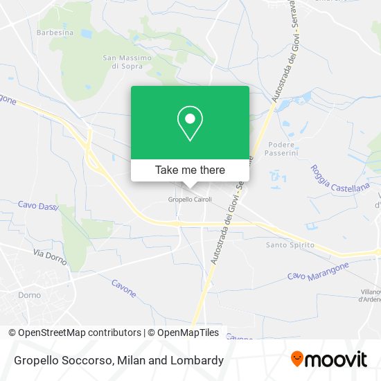 Gropello Soccorso map