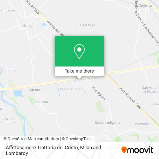 Affittacamere Trattoria del Cristo map