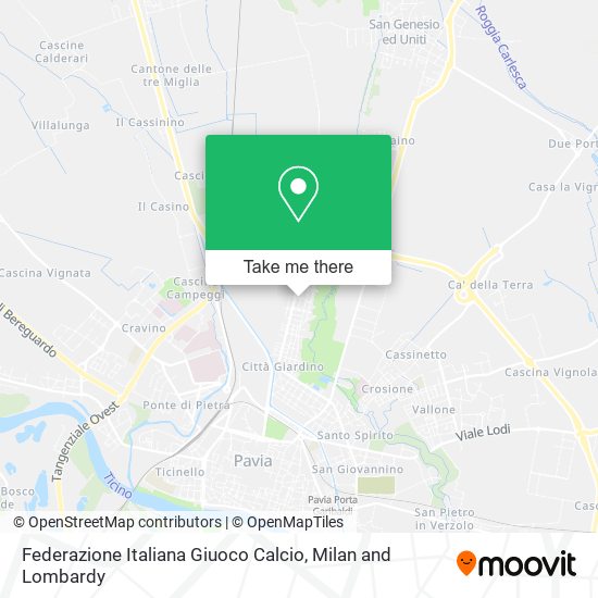 Federazione Italiana Giuoco Calcio map