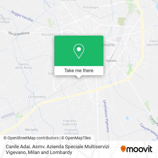 Canile Adai. Asmv. Azienda Speciale Multiservizi Vigevano map