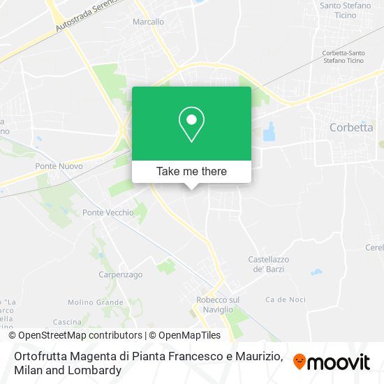 Ortofrutta Magenta di Pianta Francesco e Maurizio map