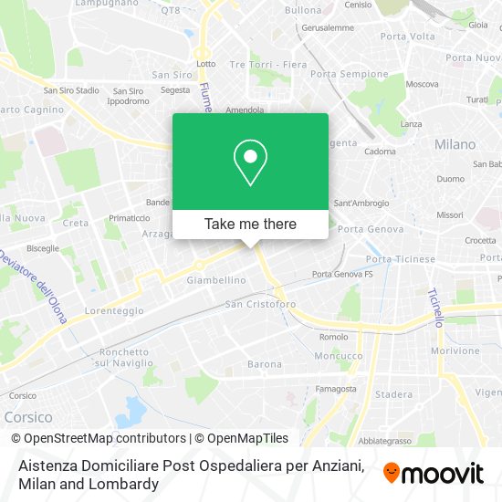 Aistenza Domiciliare Post Ospedaliera per Anziani map
