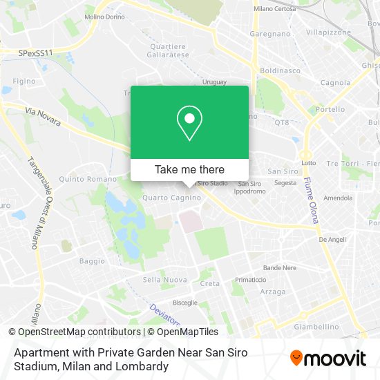 Apartment with Private Garden Near San Siro Stadium map